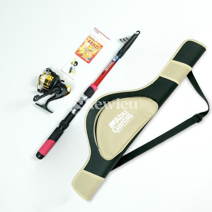 Grosir 1 Set Joran Pancing Lengkap Ukuran 150 - 360 Cm Model Teleskopic Bonus Tas Pancing Modern Ree