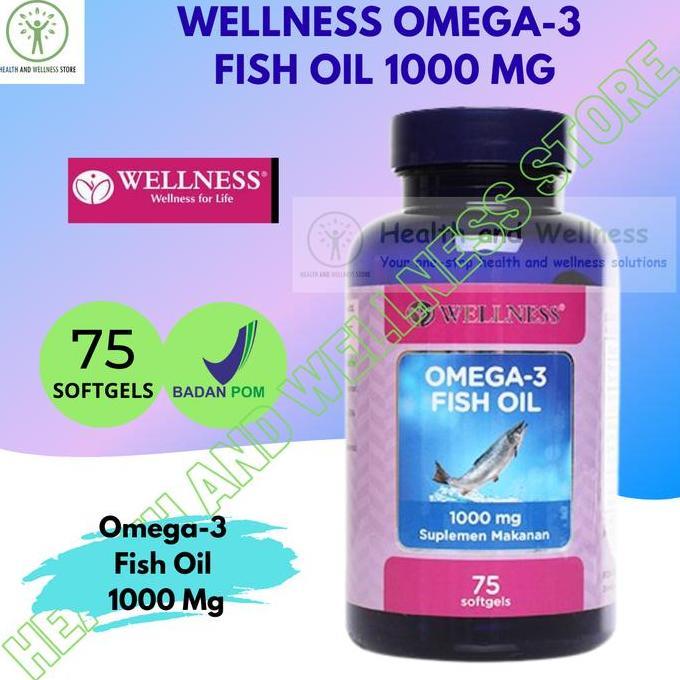Haarvitamine- Wellness Omega 3 Fish Oil 1000 Mg 75 150 375 Softgels