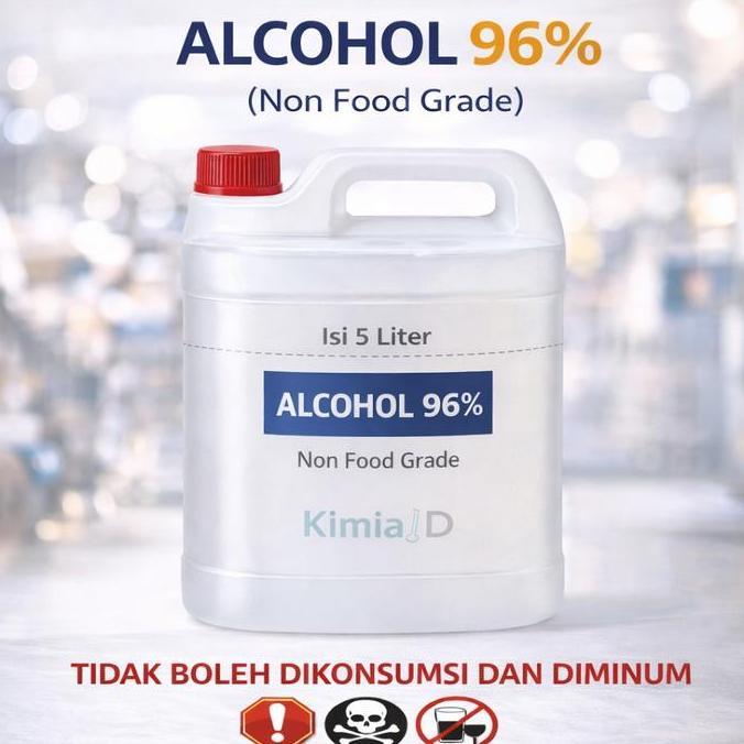 Medizin- Kimiaid Alcohol 96% 5 Liter Ethanol 96% Disinfektan Antiseptik Alkohol Pembersih Non Food G