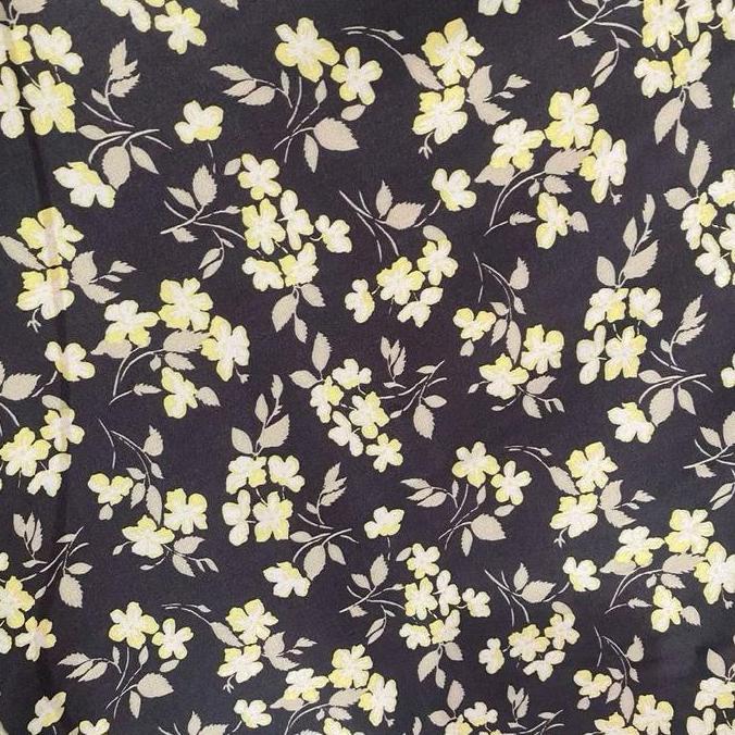 (CYLA) Kain katun rayon twill motif bunga