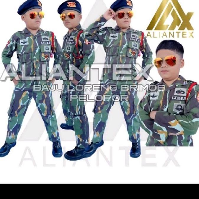 BRIMOB LORENG/BAJU PROFESI ANAK /POLISI BRIMOB LORENG