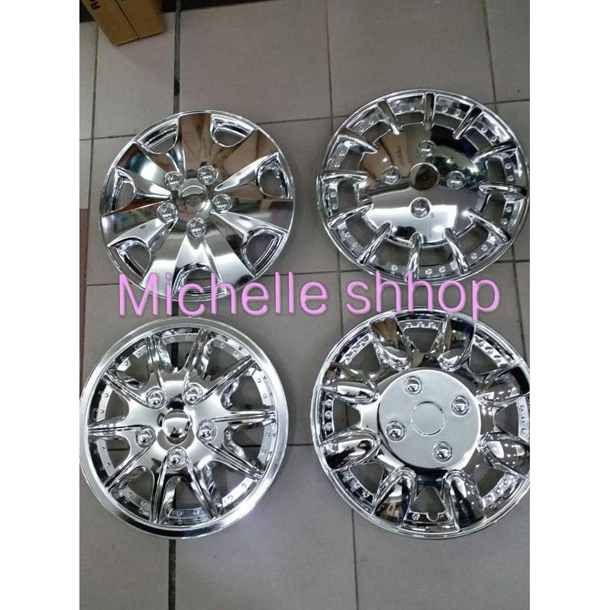 Cover Dop Velg Ukuran 13 13 Inch Chrome Mobil Futura