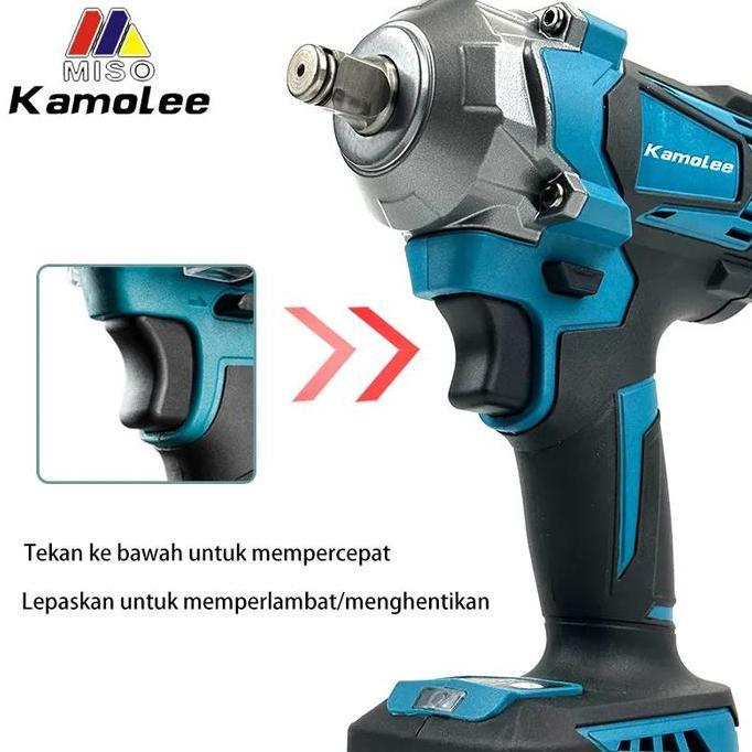 Kamolee Impact Wrench Baterai 1200 N.M - Mesin Impact Wrench Baterai Multifungsi - Electric Impact W