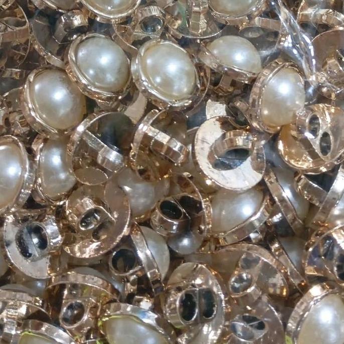 Isi 720 pcs Diameter 13 mm - Kancing Baju Jamur Emas MUTIARA IMPORT