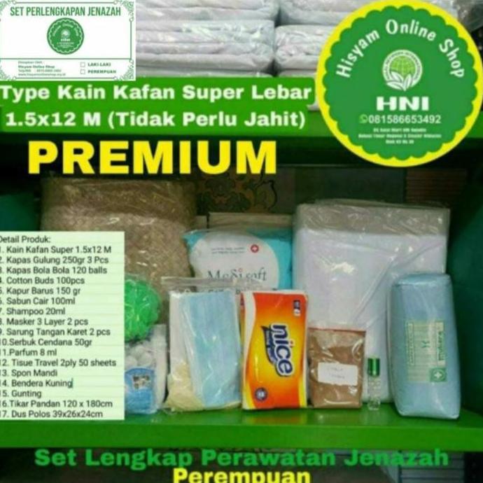 Set Lengkap Perawatan Jenazah |Kain Kafan Premium| Perempuan