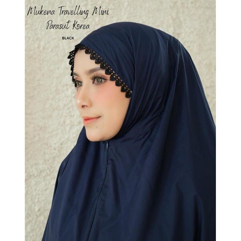 Mukena Travelling Mini Parasut Korea Saku Model 3in1 Tas Super Mini Simple Gampang Banget di Bawa Tr