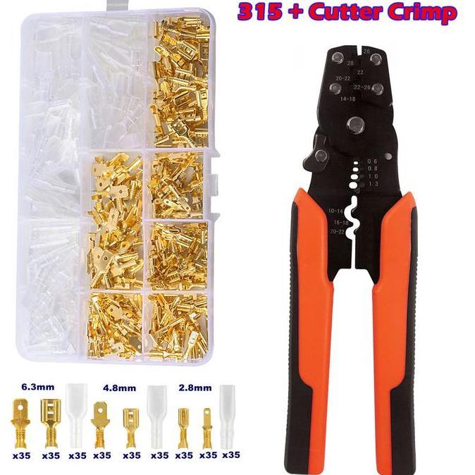 set tang Terminal skun Crimp Connector Spade Kit 315pc 270pc 110pc - connector male / female - skun 