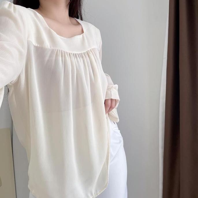 MODAMYTH KT001 - ATASAN WANITA BLOUSE KOREA STYLE WANITA IMPORT BAJU BLOUSE HIJAB PAKAIAN WANITA