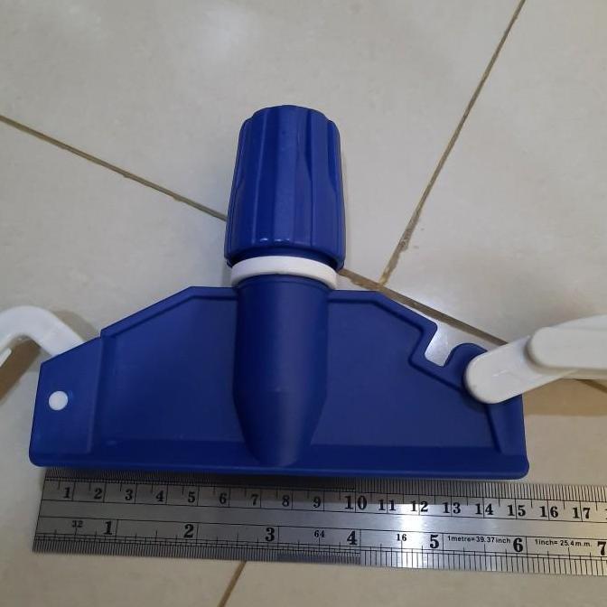 Mop holder komplit (jepit pel + tongkat pel + kain pel refill)