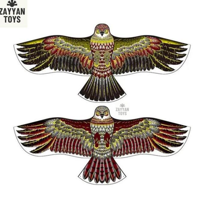 Layangan Elang Ramraman 1 Meter Layang Layang Layan Senar Buat Besar Kerangka Ram Raman Burung Walle