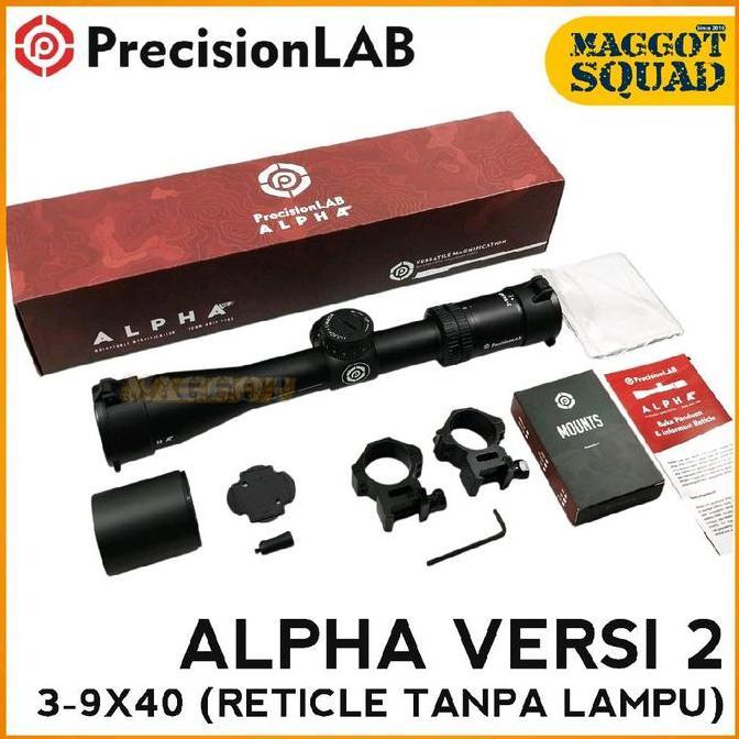 Produk Terbaru Precisionlab Teropong Teleskop Precision Lab Alpha V2 3-9X40 Ir & Non Ir Versi 2 Reti