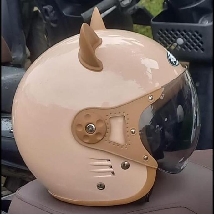 Helm Retro Bogo R Six Pilot Kuping Kucing HARA