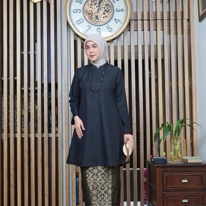Uprelig- Tunik Muslim Panjang Batu Payet Busui By Kamari Katun Toyobo Fodu Premium / Tunik Muslim Pa
