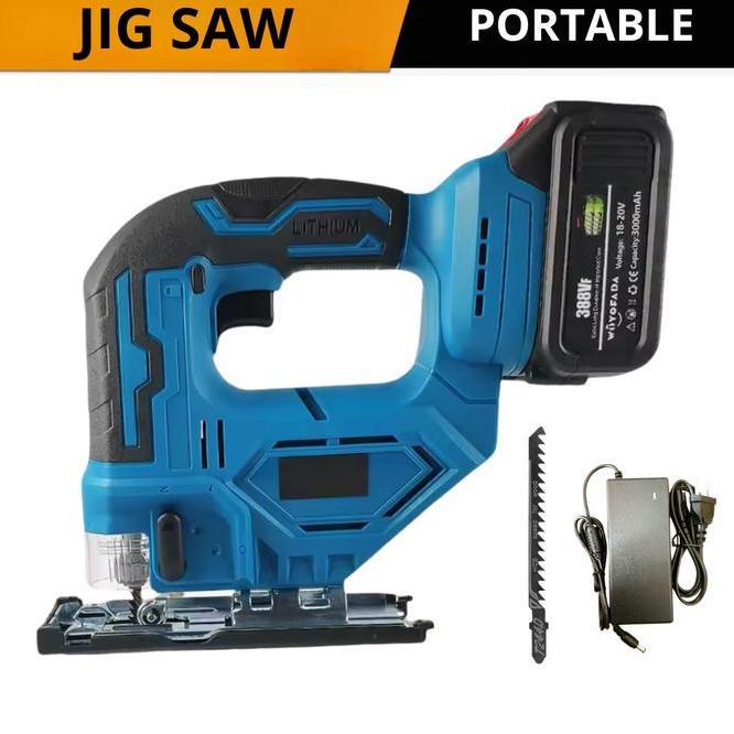 Gergaji Kayu Jsaw Cordless Mesin Gergaji 21 Volt Gergaji Potong Kayu Triplek