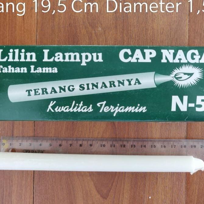 Lilin Putih Polos Jumbo cap Naga - Lilin Natal Lilin Mati Lampu