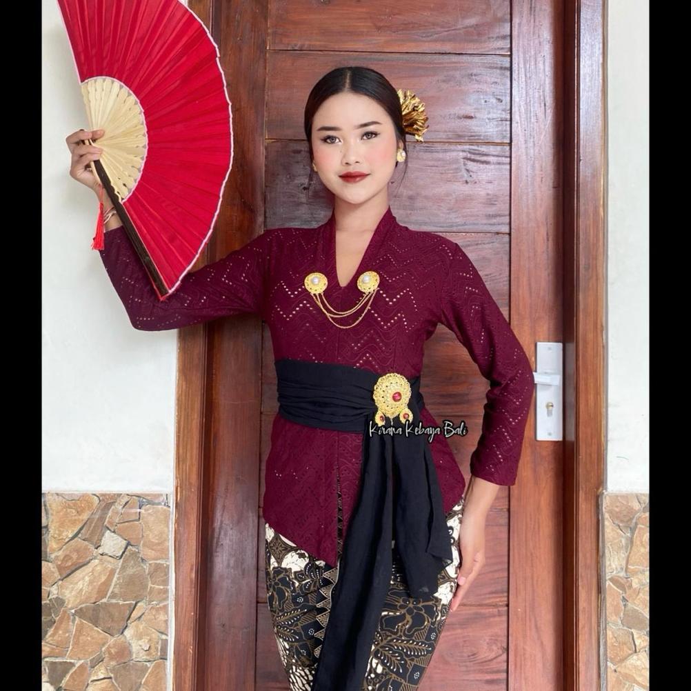 ELVIQUECONCEPT KEBAYA BALI IVORY STRAIT KARTINI LENGAN PANJANG MURAH