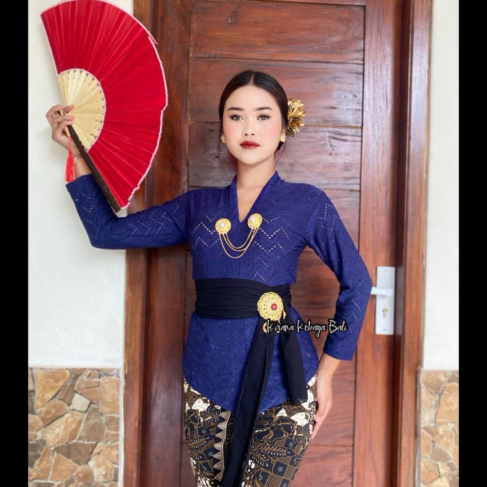 VELRYA KEBAYA BALI IVORY STRAIT KARTINI LENGAN PANJANG BERKUALITAS