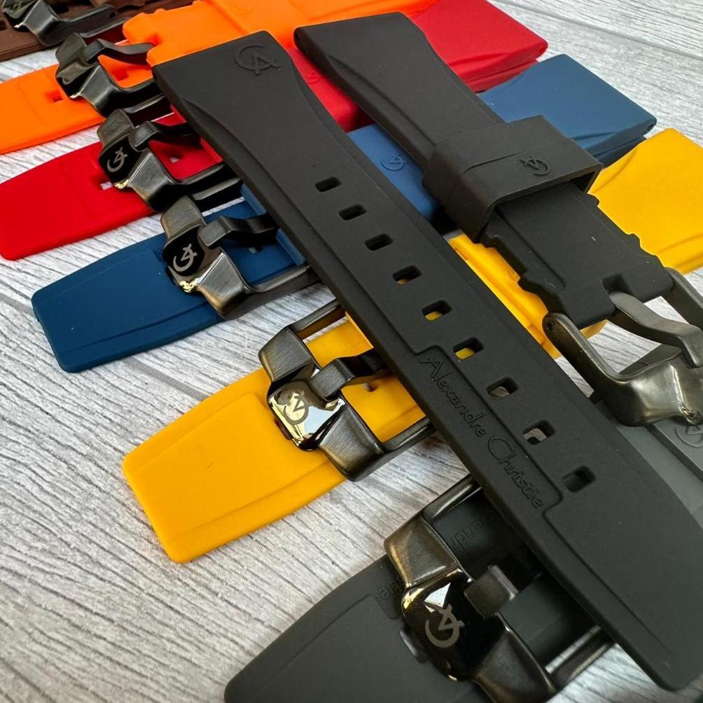 Tali Jam Karet Silikon Alexandre Christie, Strap Rubber Silikon Alexandre Christie Diskon