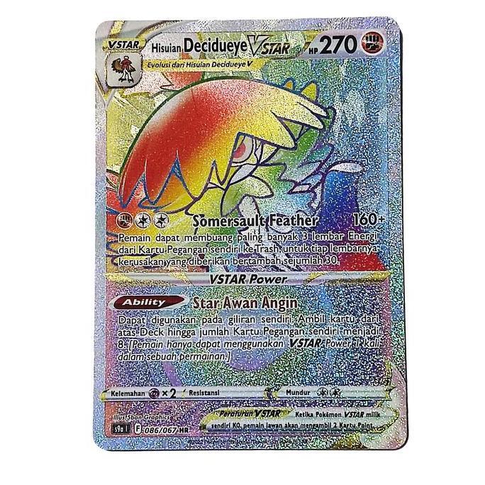 New Hisuian Decidueye VSTAR HR 086/067 S9a - Kartu Pokemon Indonesia TCG