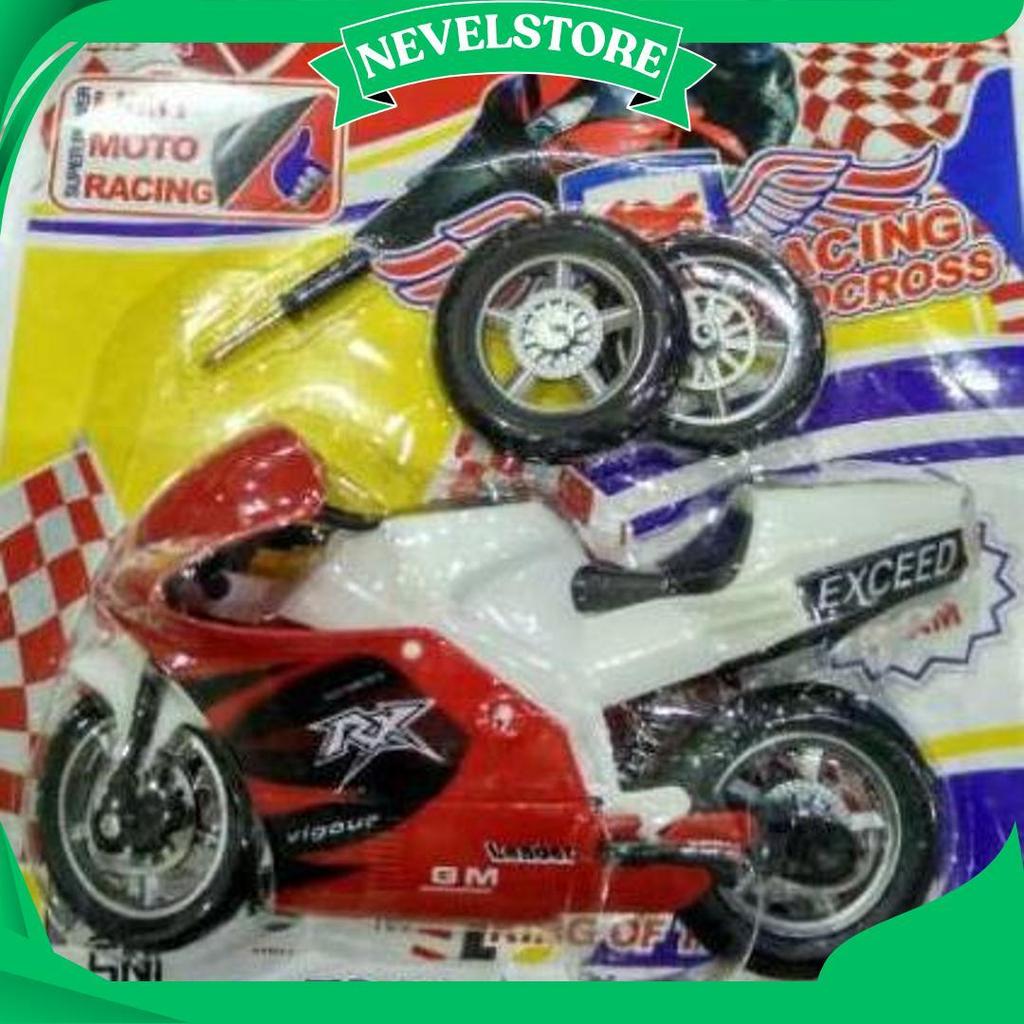 PROMO MAINAN ANAK KANTONG MOTOR GP /mainan anak diecast motor GP pull AT Termurah