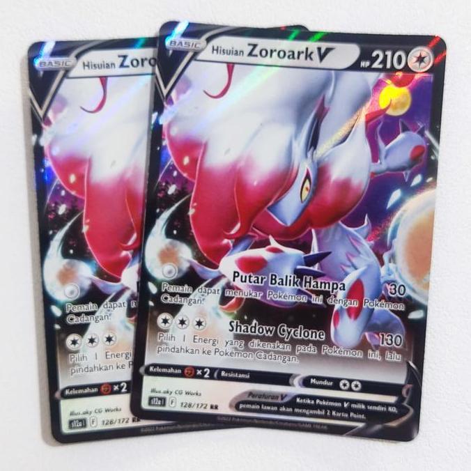 New Hisuian Zoroark V RR 128/172 S12a - Kartu Pokemon Indonesia