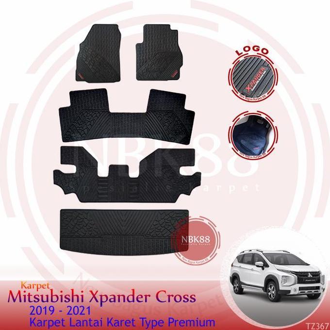 Karpet Mobil Xpander Cross 2019 - 2021 Full Set Premium Logo Miring