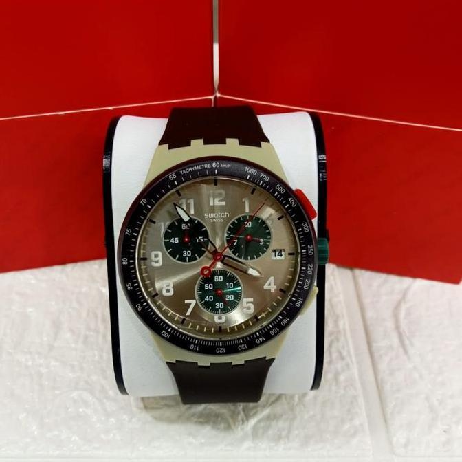 Swatch CHRONO Jam Tangan Pria SWATCH SUST402 OBSIDIAN INK Original