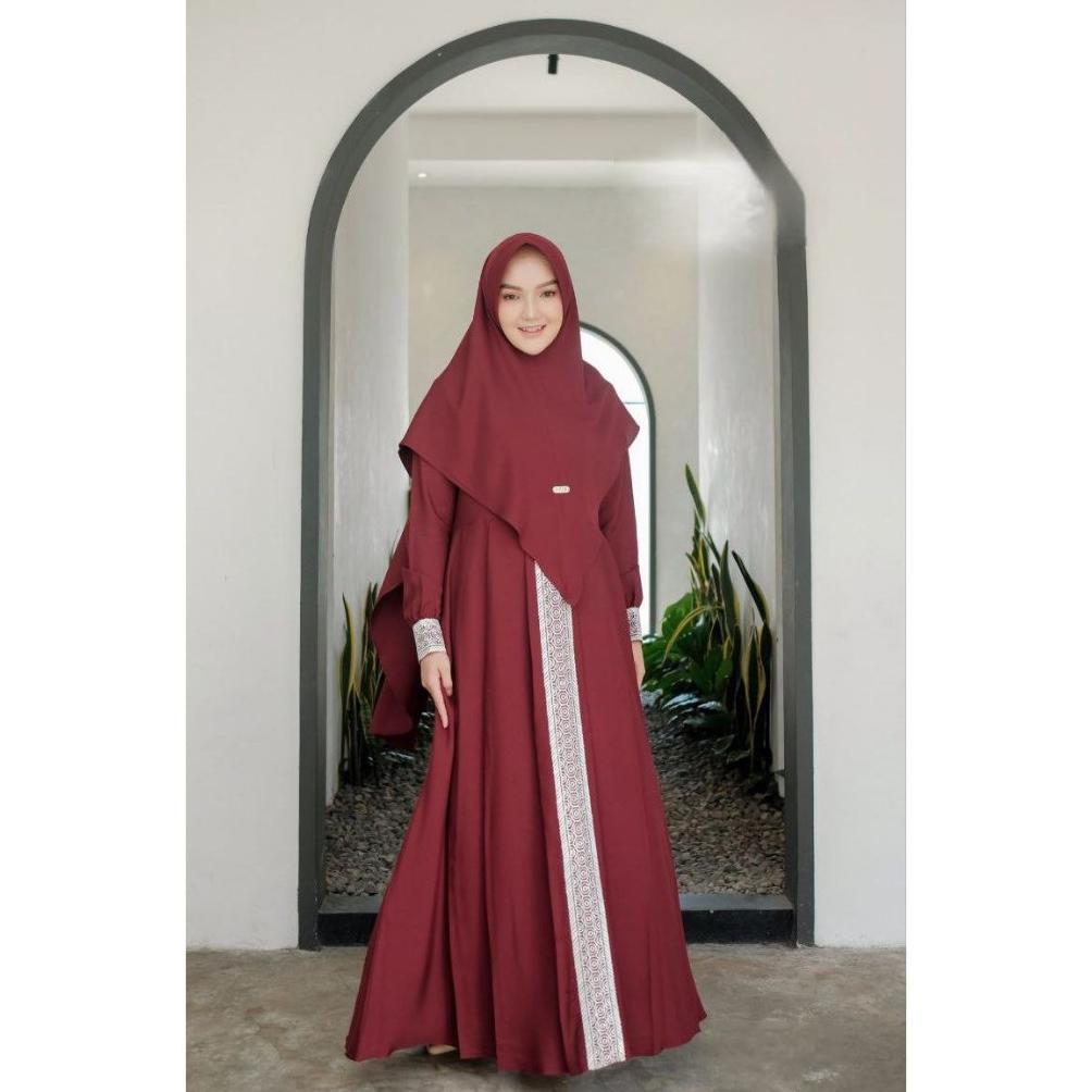 KUALITAS SUPER Kanaya Syar'i Set Khimar Premium - Fashion Muslim Wanita Ukuran Jumbo M - L XL - XXL 