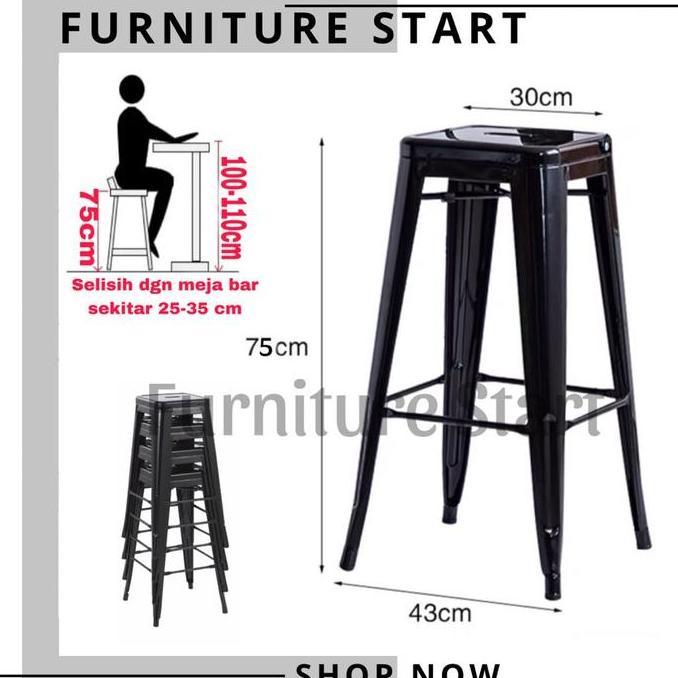 kursi besi cafe tinggi 75cm Furniture