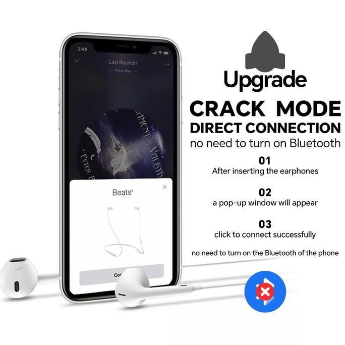 Rwd- Kikishoot Headset Kiki-2Nd Cracked Version Lightning Jack Kabel Earphone Untuk Ios 7 8 X Xs Max