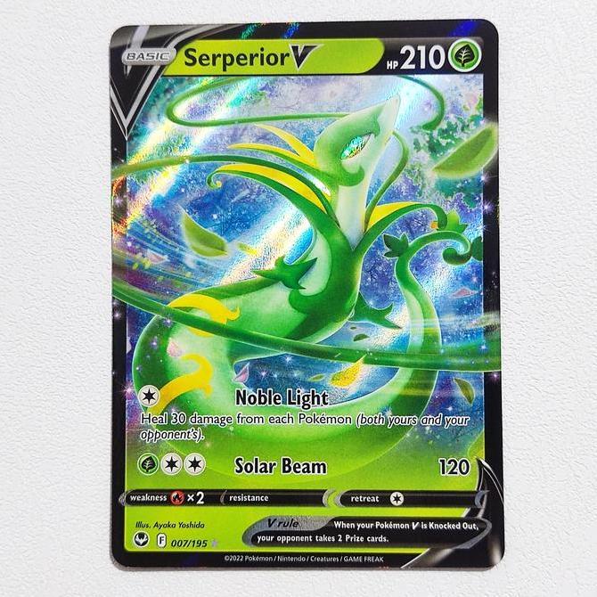 New Serperior V 007/195 - Silver Tempest Pokemon Card English TCG