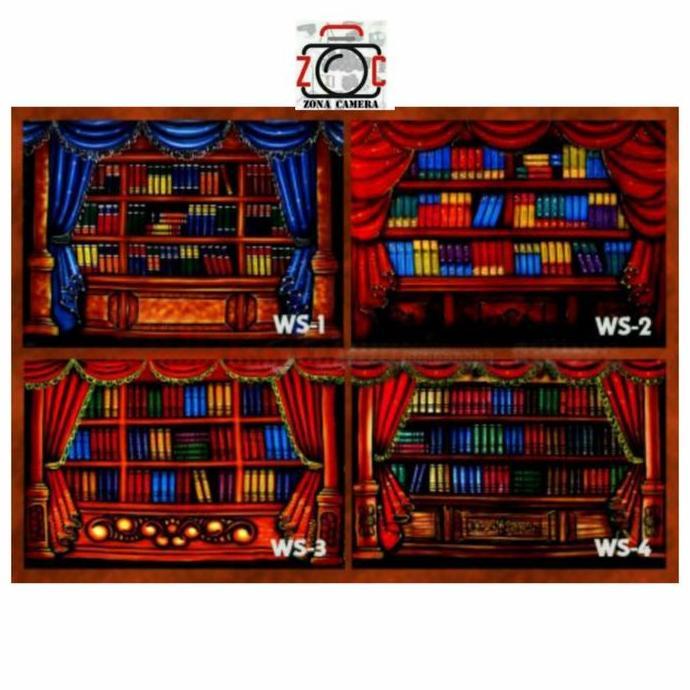 NEW BACKGROUND WISUDA / RAK BUKU 3 X 2.5M BACKDROP RAKBUKU KELULUS LULUSAN TK SD SMP SLTP SMA SMK D1