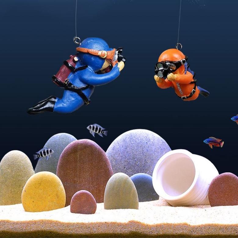 HIASAN AQUARIUM / MINIATUR AQUARIUM FLOATING DIVER