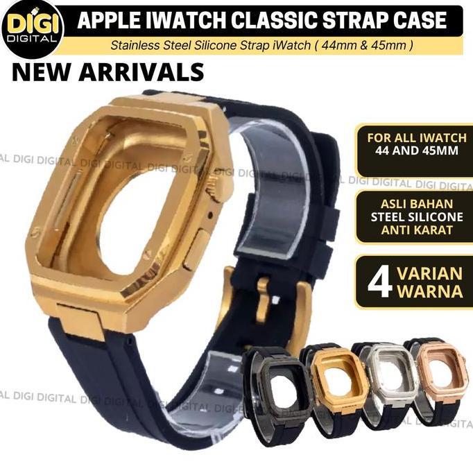 NEW BUMPER CASE STRAP APPLE IWATCH WATCH PELINDUNG SILICONE JAM 44 45 MM ORI