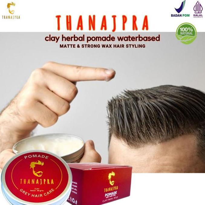 Minyak rambut pria wangi pomade clay Najpra penghitam uban permanen