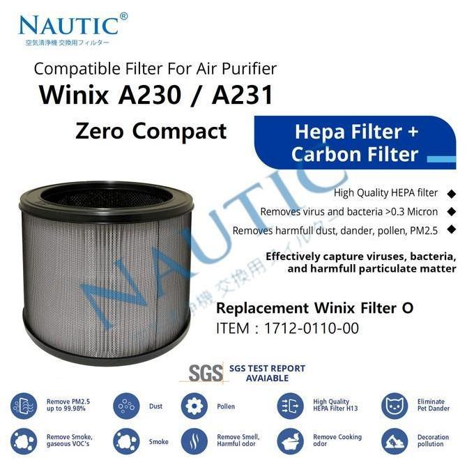 TERLARIS WINIX ZERO COMPACT FILTER HEPA REPLACEMENT WINIX FILTER O