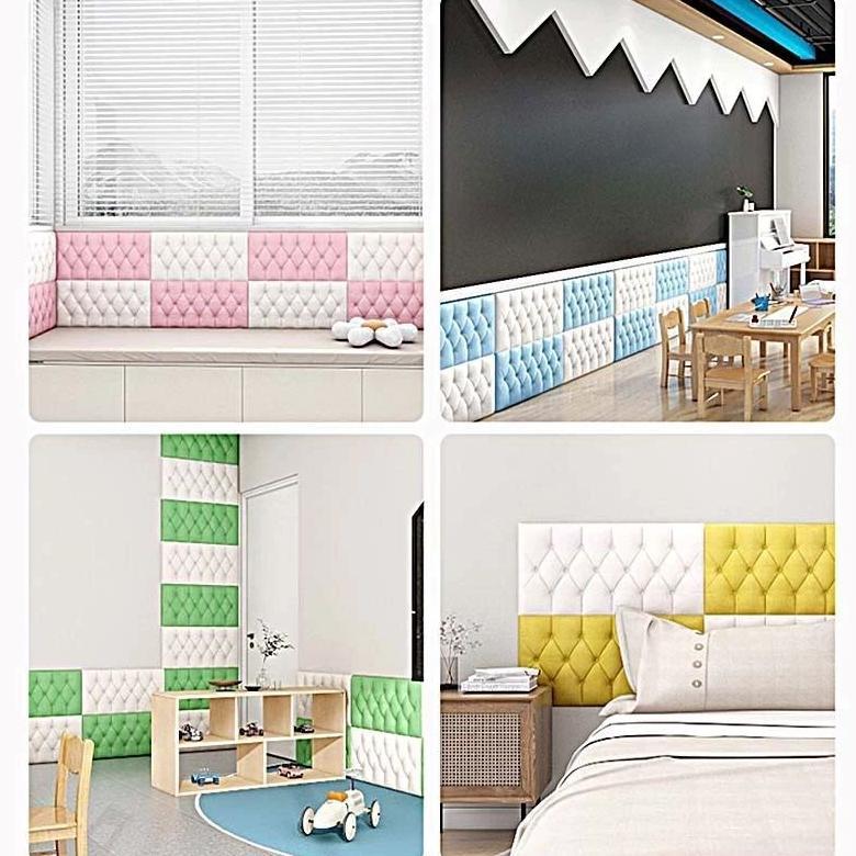 WAJIB PUNYA WALLPAPER HOME Foam 3D (30x60 cm Tebal 6 mm) Headboard Bed Wall Sticker