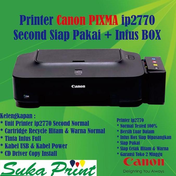 Terlaris Printer Canon Ip. 2770 2Nd, Infus Box Baru.