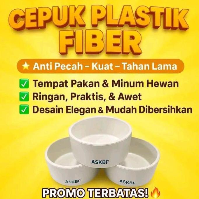 CEPUK TEMPAT PAKAN MERPATI FIBER KUAT ANTI PECAH & TUMPAH 10x5cm