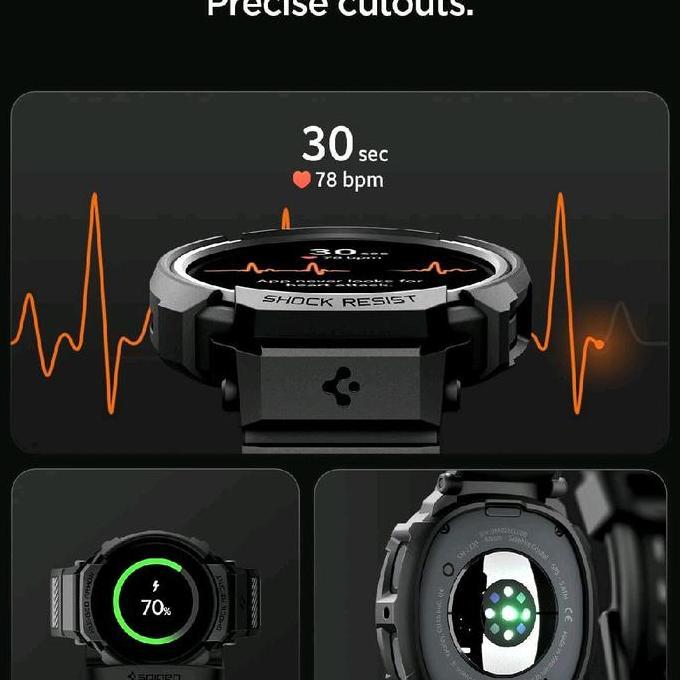 Strap Case Samsung Galaxy Watch 8 44mm 40mm Spigen Rugged Armor Pro Band Sport Waterproof Casing Cov