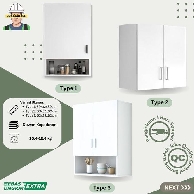 TERLARIS LEMARI DINDING DAPUR/LEMARI KABINET DAPUR SET/LEMARI DAPUR MINIMALIS