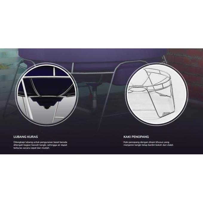 Tangki / Toren Air Kaki 650 Liter LUCKY Gold Anti Bakteri 500 Liter