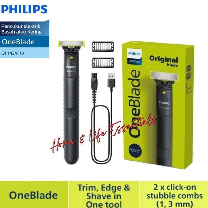 Alat Cukur Philips Oneblade QP1424/10 Pencukur Kumis Jenggot Philips