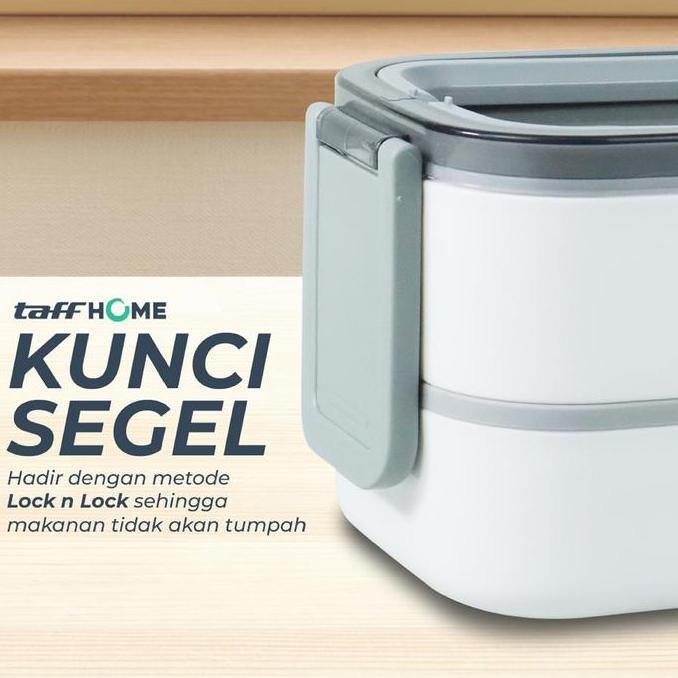 KOTAK MAKAN NASI BENTO LUNCH BOX WHITE PLASTIK