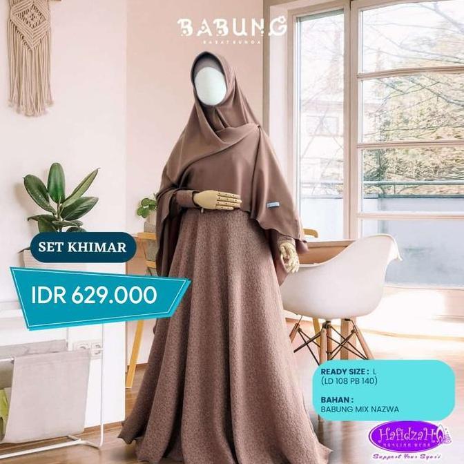 Set Khimar Gamis Syar'i | Gamis RH Premium | Babung Series