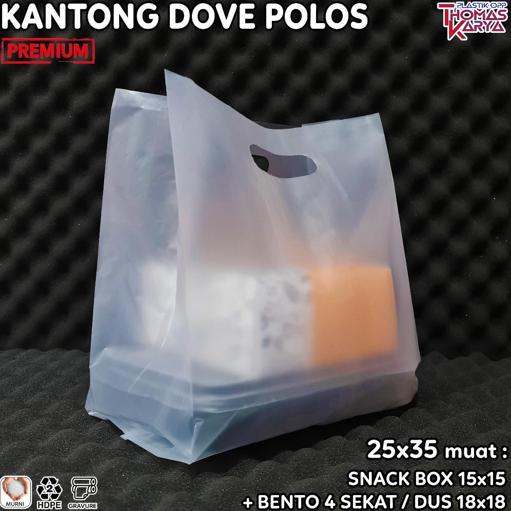 Kantong Plastik Mika Bento Sekat 4 isi 50 Tas HD Box Nasi Ulang Tahun Hajatan