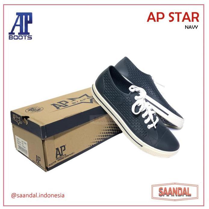 Sepatu Sekolah Kantor Hitam Snekers Kets AP STAR Navy BIRU PUTIH Size 38-42 Pria Wanita Anak Laki-La