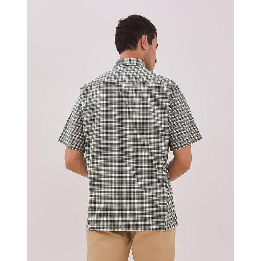 ARNOLD PALMER KEMEJA LENGAN PENDEK MOTIF KOTAK HIJAU PRIA - P-EACE10-T5