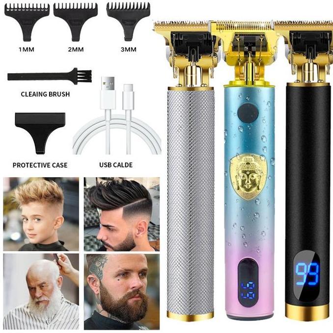 KOLBUNE Alat Cukur Rambut Elektrik T9 Antik Mesin Pemotong Rambut Pencukur Elektrik Pria Profesional