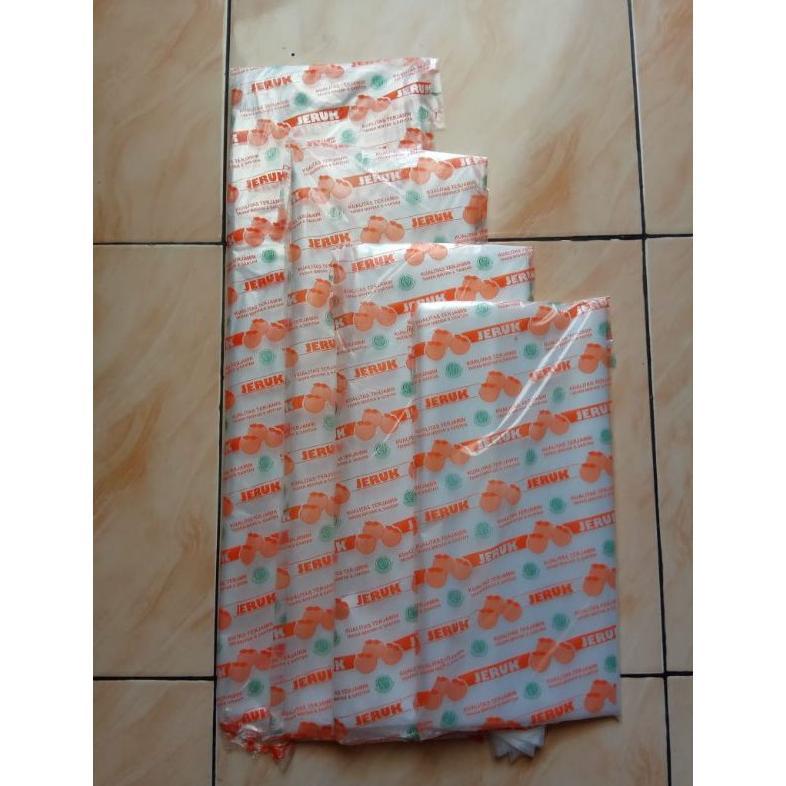 kantong plastik PE merk jeruk uk 35x50-40x60-50x75-60x100 plastik sayur kantong plastik laundry